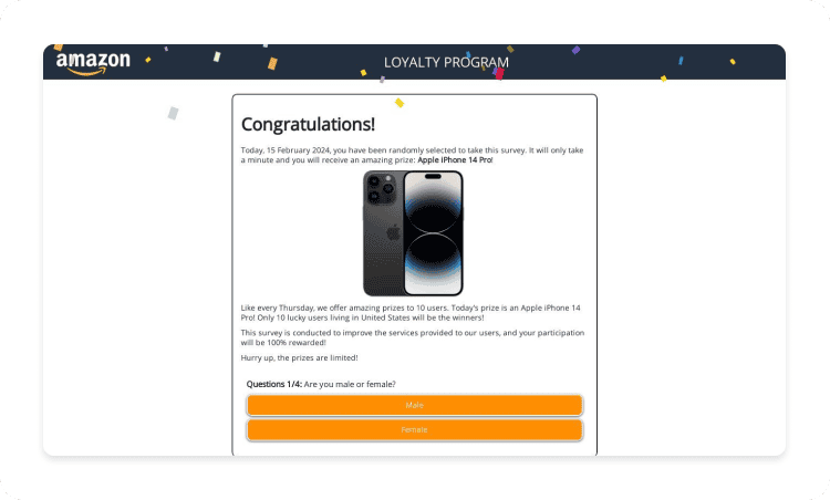 amazon survey scam