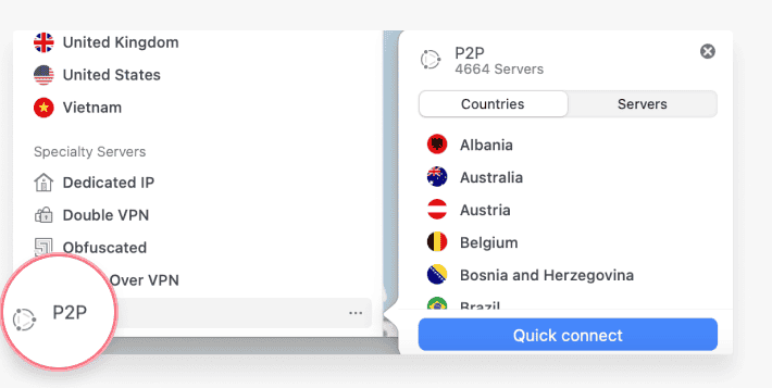  Nord VPN Quick Connect