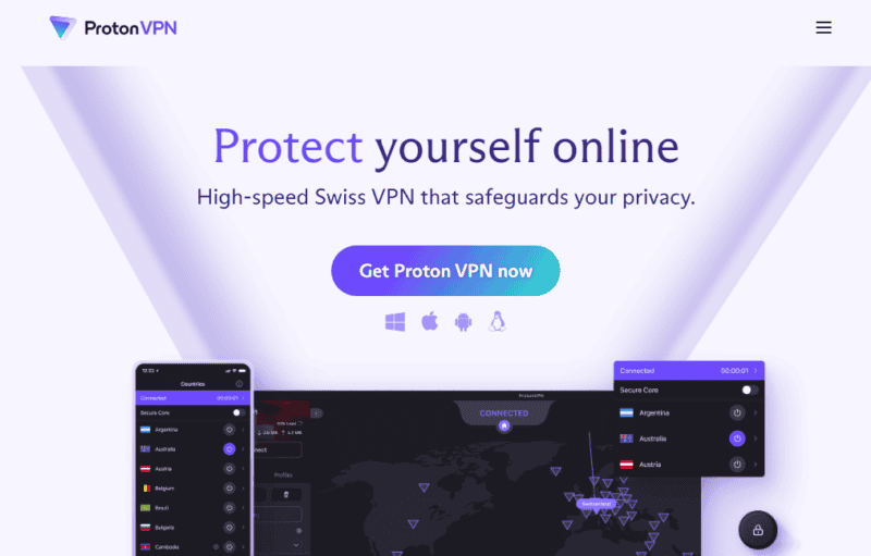 ProtonVPN for security download screen shot