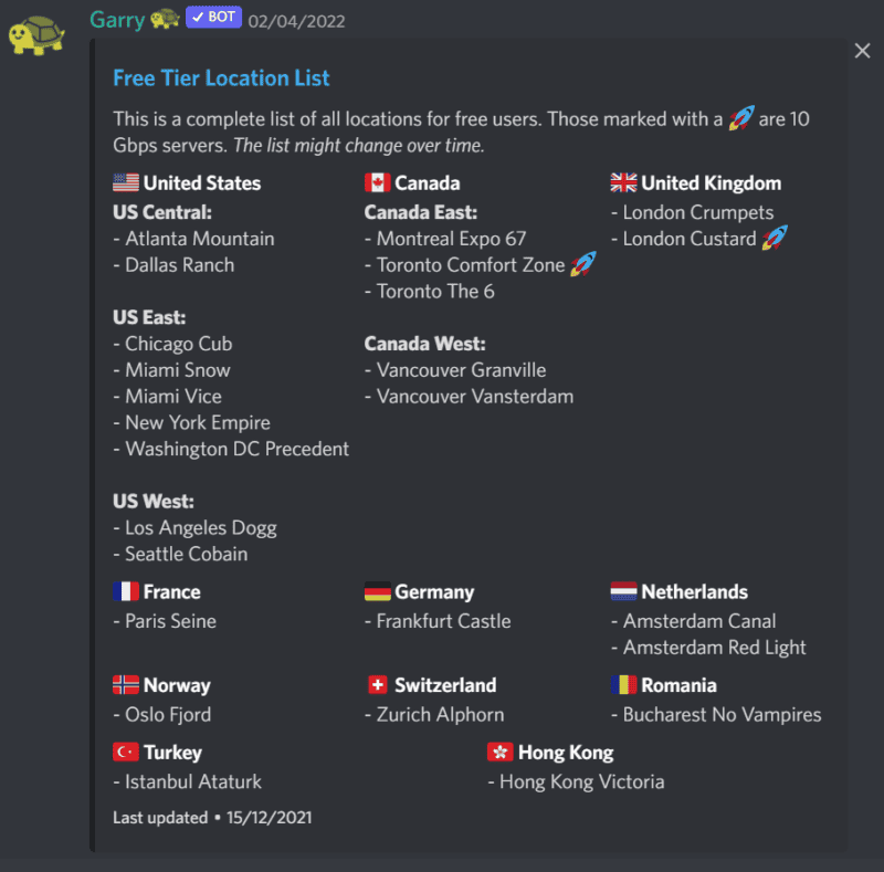 free server locations windscribe