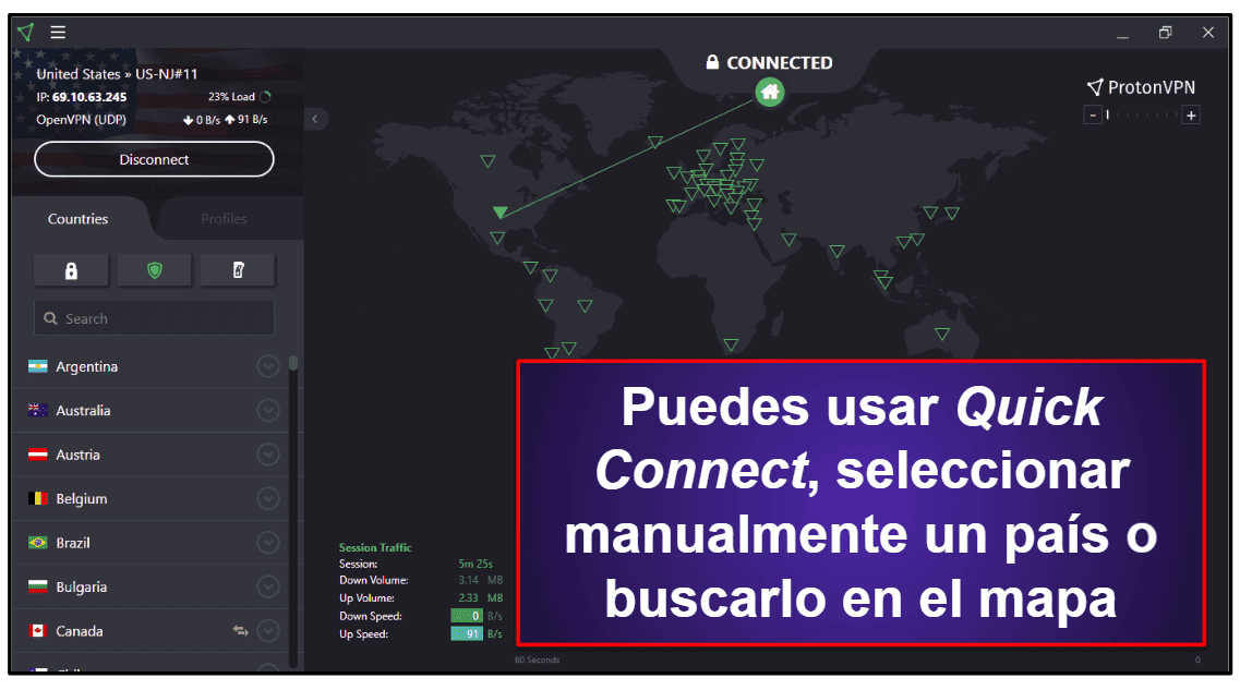 facilidad de uso de Proton VPN : Apps móvil y de ordenador