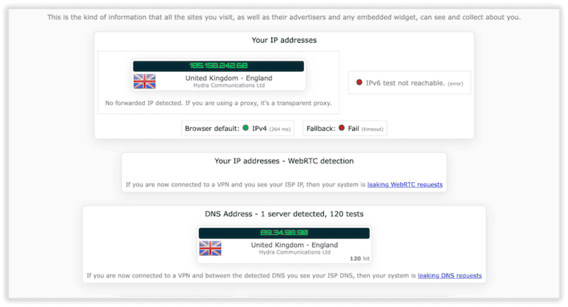 nordvpn dns leak