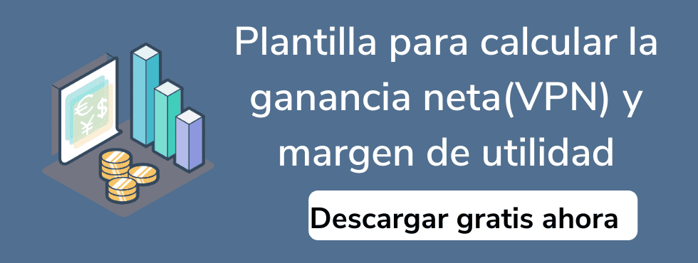 Plantillas para calcular la ganancia neta y margen de utilidad