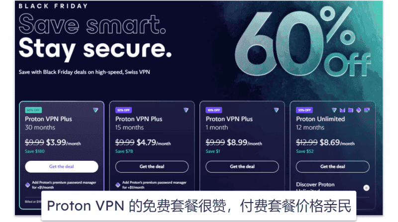 7. Proton  ：速度快 + 优质隐私功能