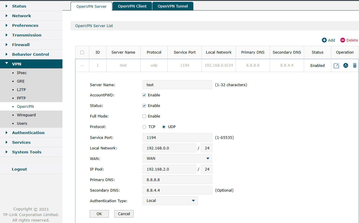 How to Configure a TP-Link Omada Gateway as an OpenVPN Server in Standalone Mode