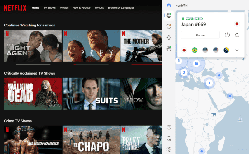 NordVPN for Netflix streaming