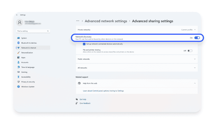 Win11 network discovery