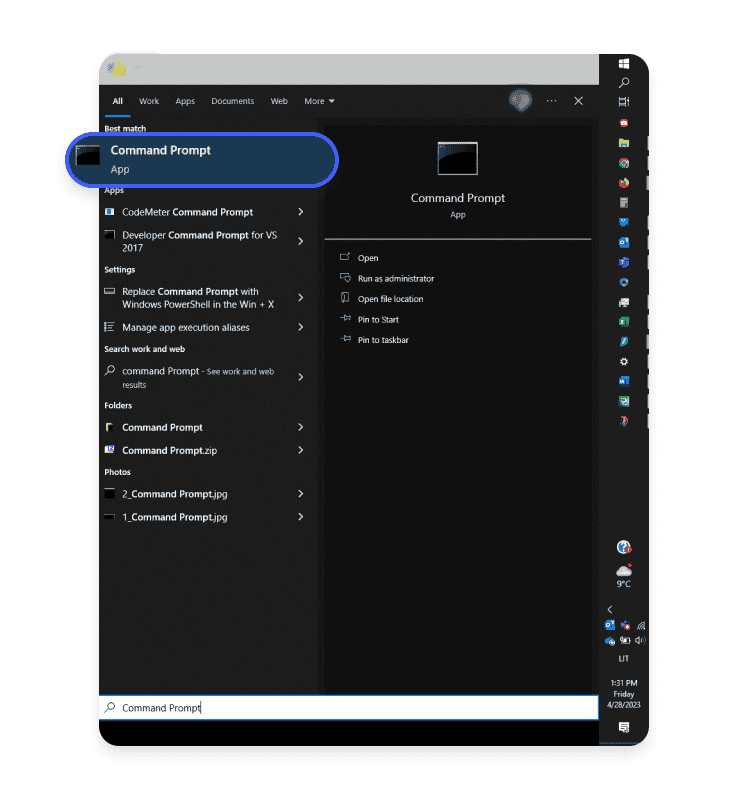 Win10 command prompt