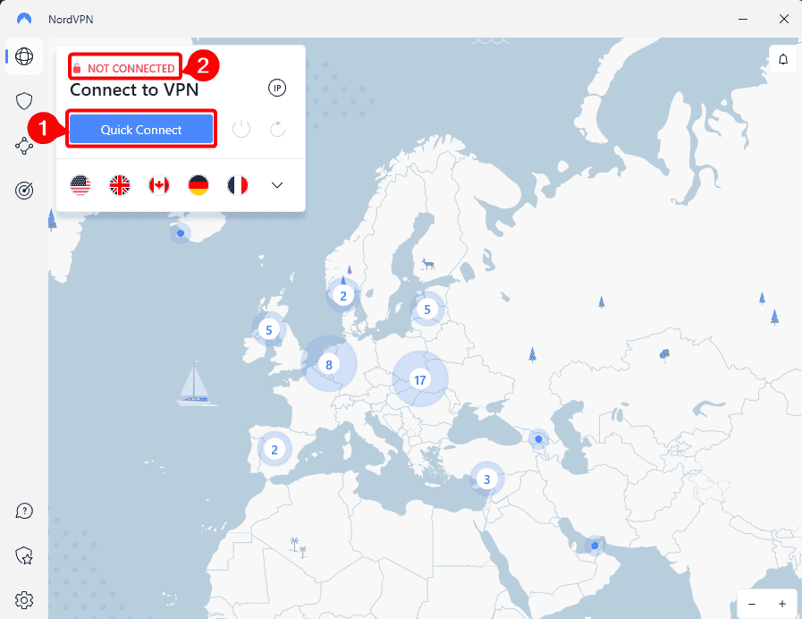 NordVPN_quick connect and connection status win 10 or 11.png