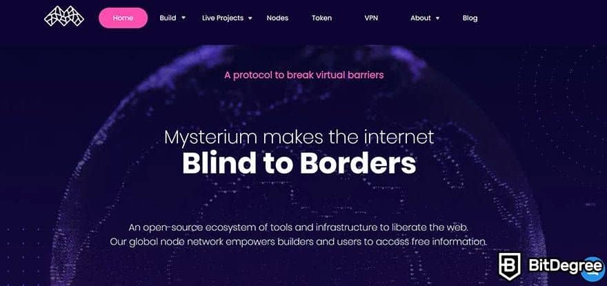 How to set up a node on mysterium Network:blind to border.