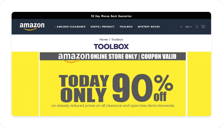 today only discount amazon phishing