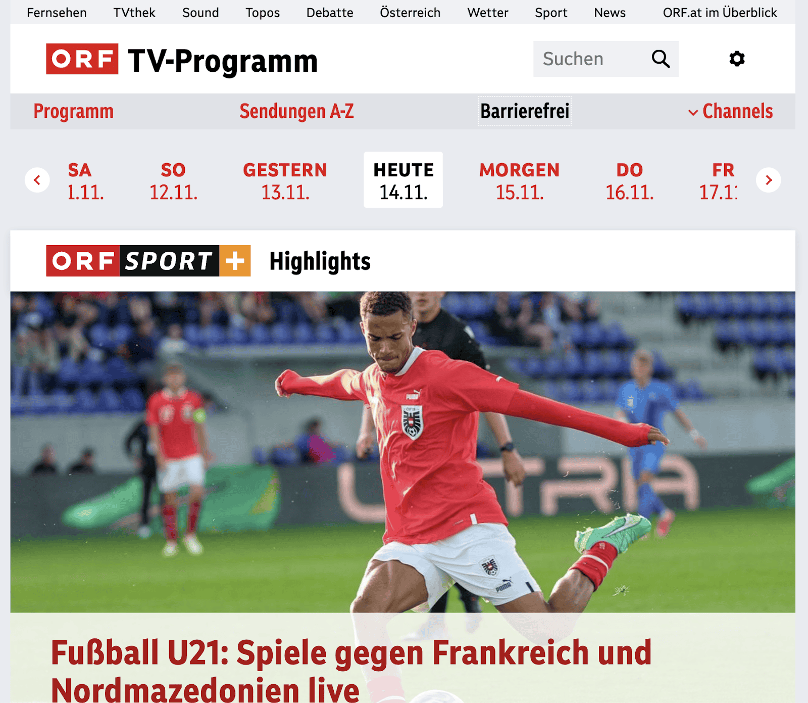 Best free sports streaming sites: ORF Sport+