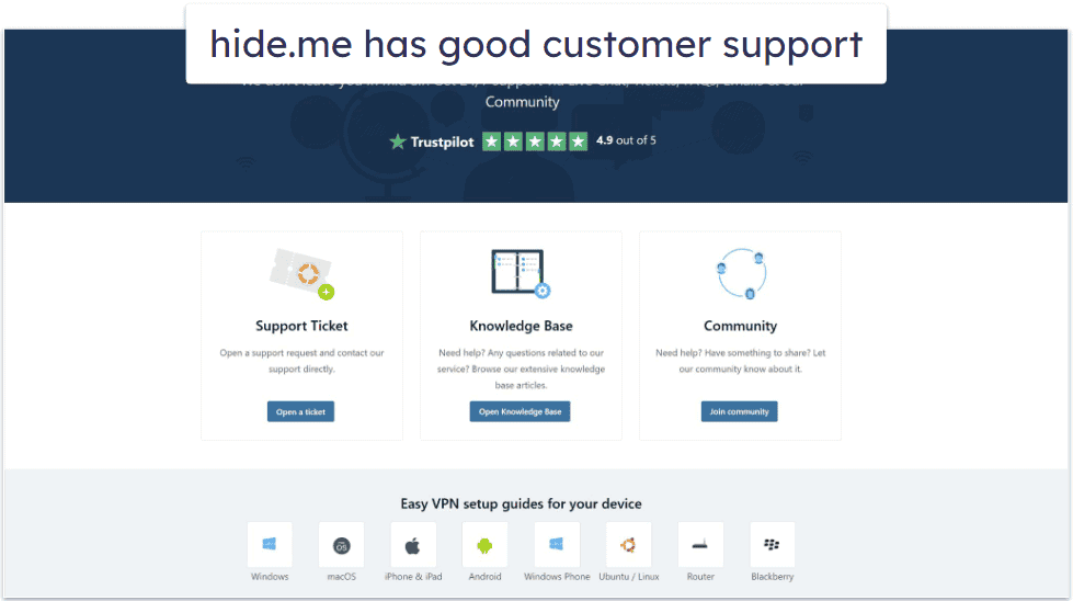 hide.me Customer Support — Offers Live Chat, Email Support &amp; Troubleshooting Articles