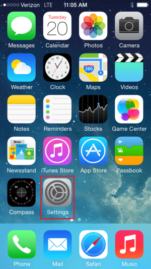 iOS Settings icon