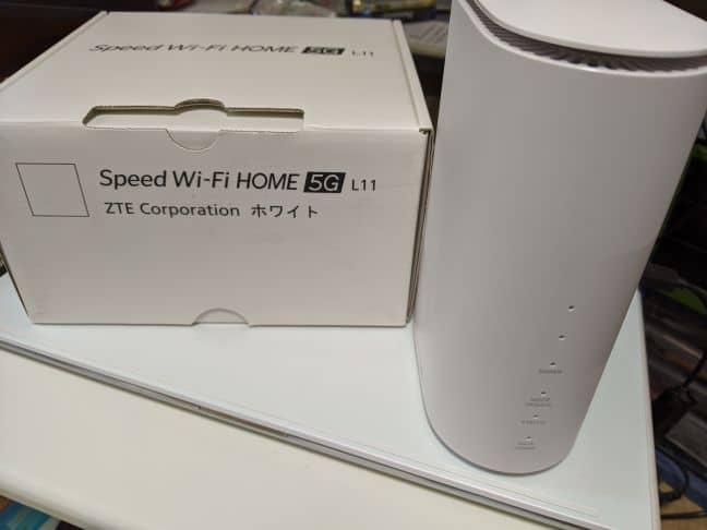 ホームルータ Speed Wi-Fi HOME 5G L11 で他社SIMを試す