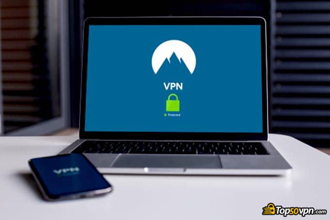 Types of VPN: a phone  anda laptop with an active VPN.