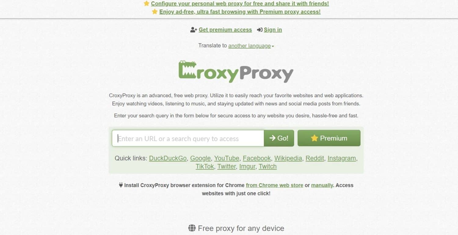 use a proxy site to unblock roblox