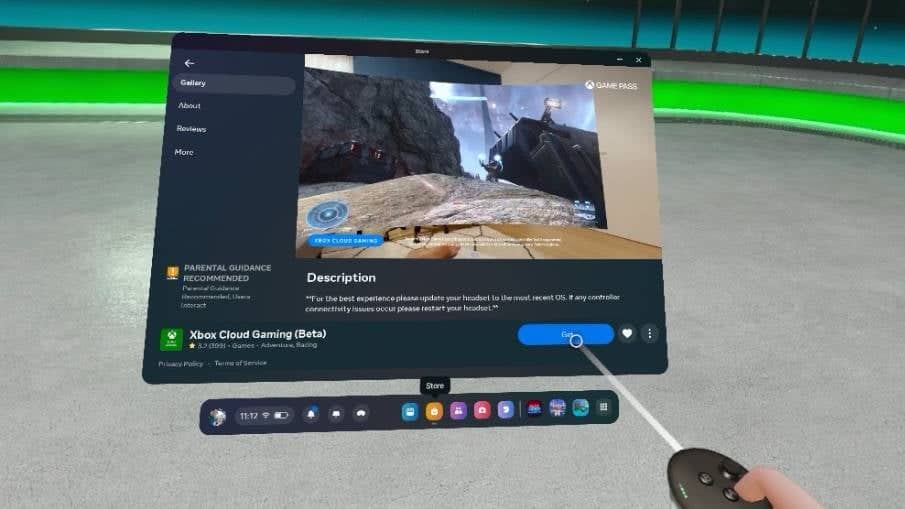 Xbox Cloud Gaming on the Meta Store