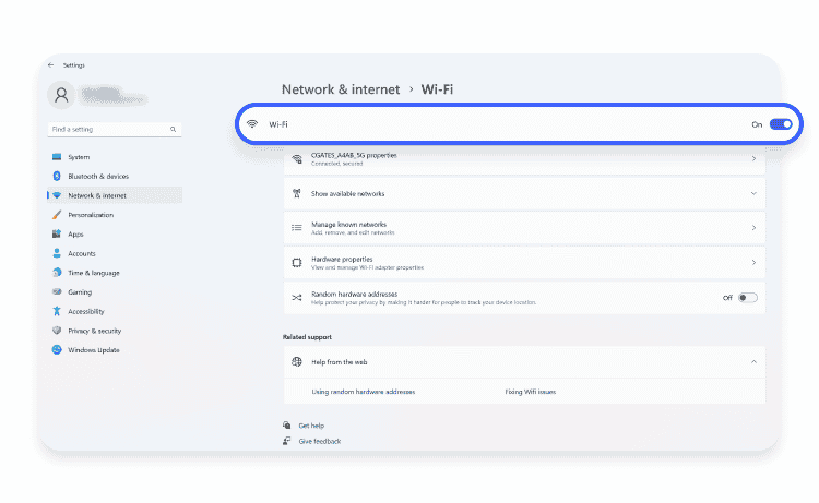 Win11 wi_fi network