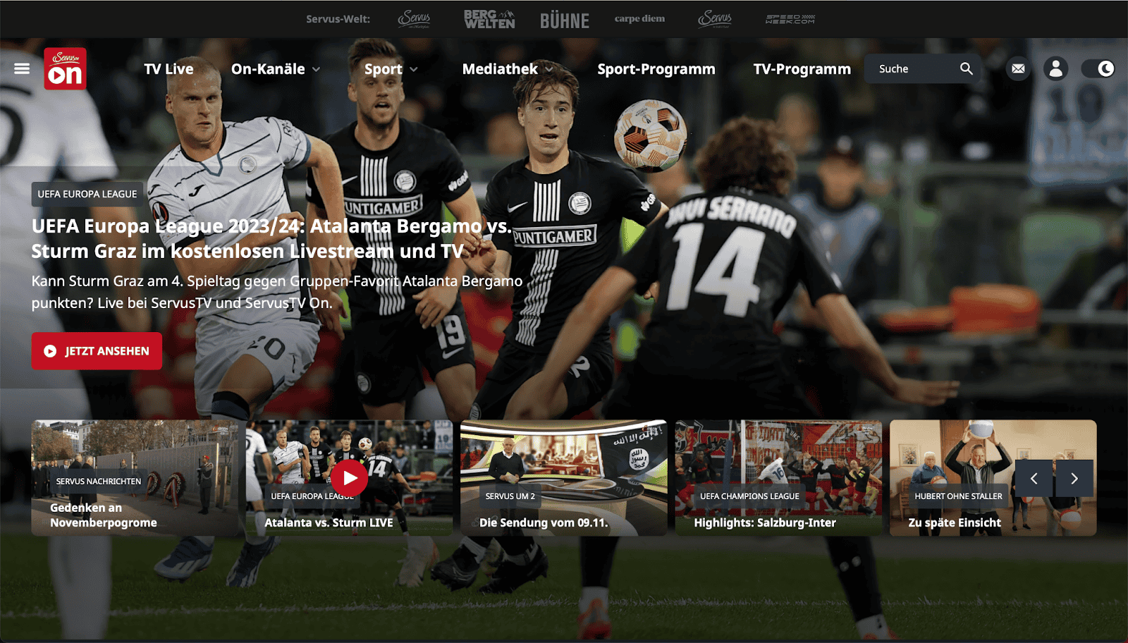 Best free sports streaming sites: Servus TV