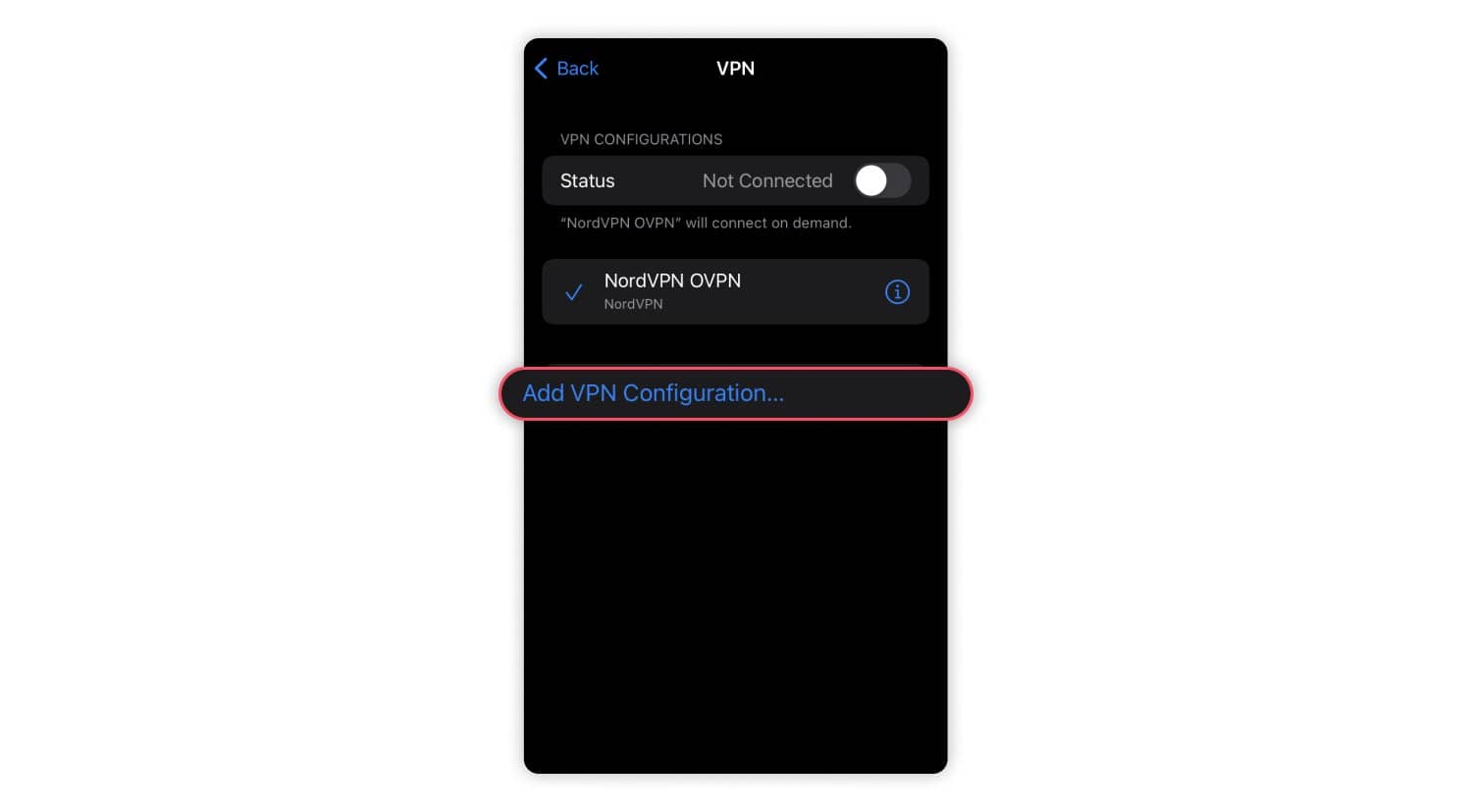 setup vpn on iphone: step 5