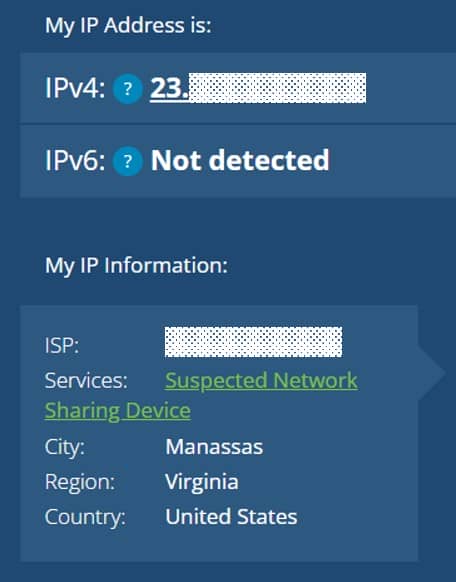 IP Address in the US