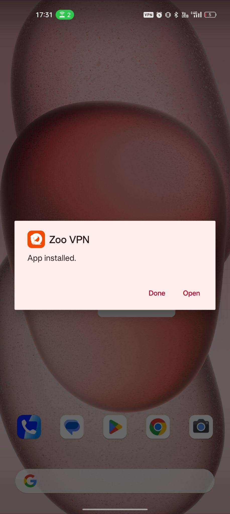 Zoo VPN apk instalado