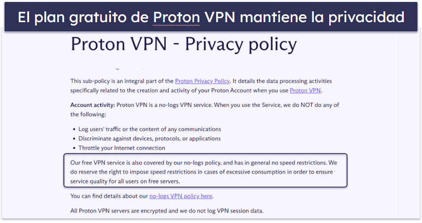 🥈 2 . Proton vpn : ofrecer un gran plan gratuito con dato ilimitado y una velocidad alto