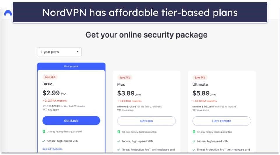 Plans &amp; Pricing — nordvpn Is More Affordable