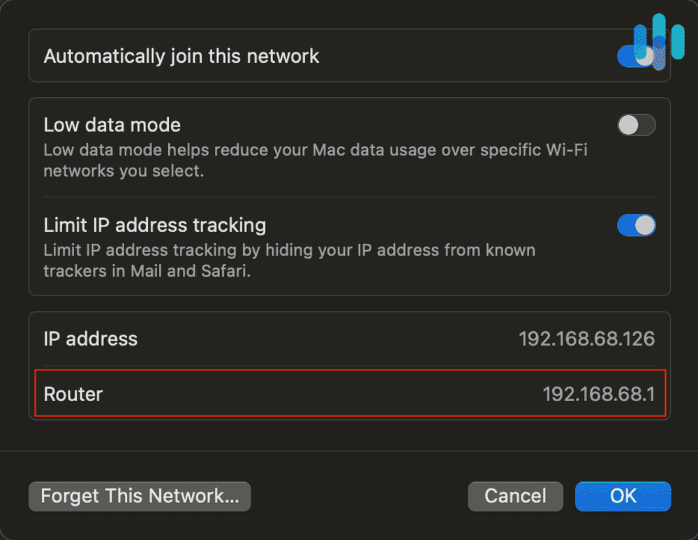 Router IP Address on Mac