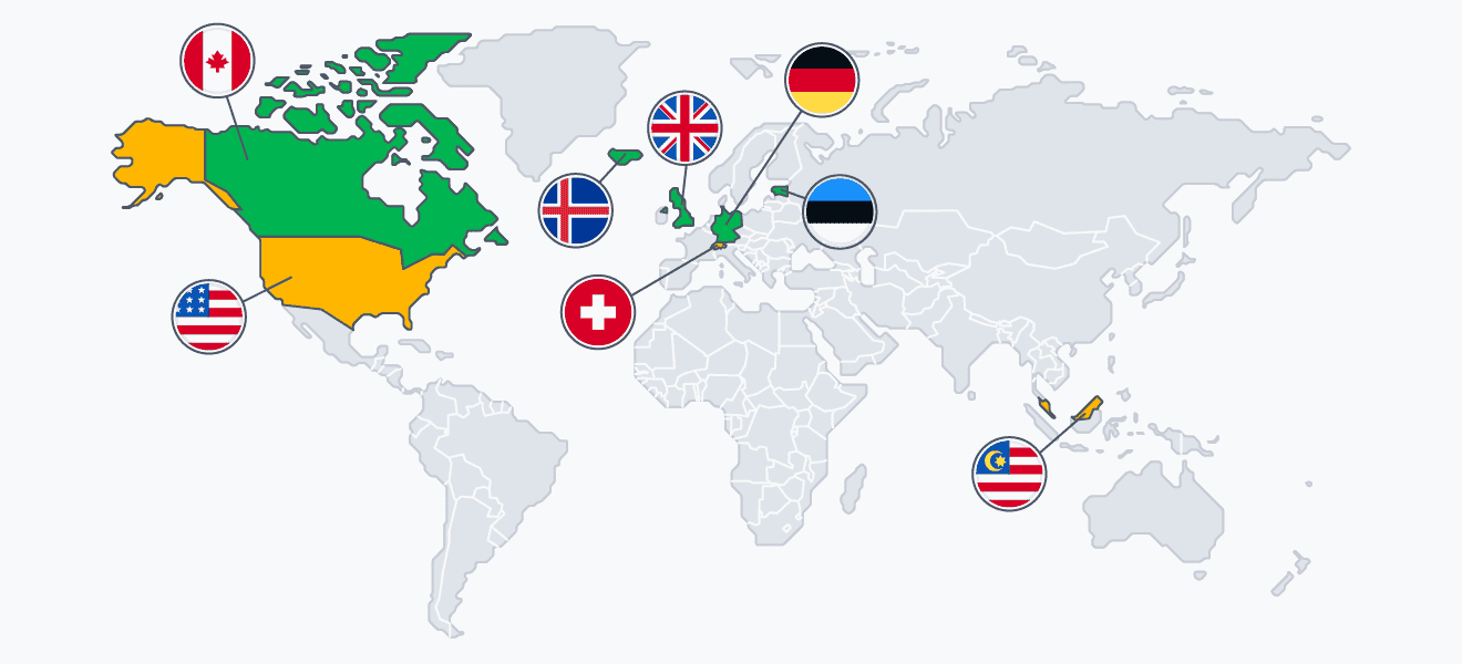 The Best Countries to Use for VPN Server Locations