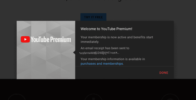 welcome to youtube premium