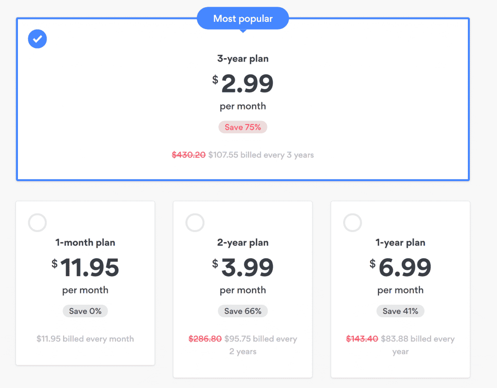 NordVPN for China: Price