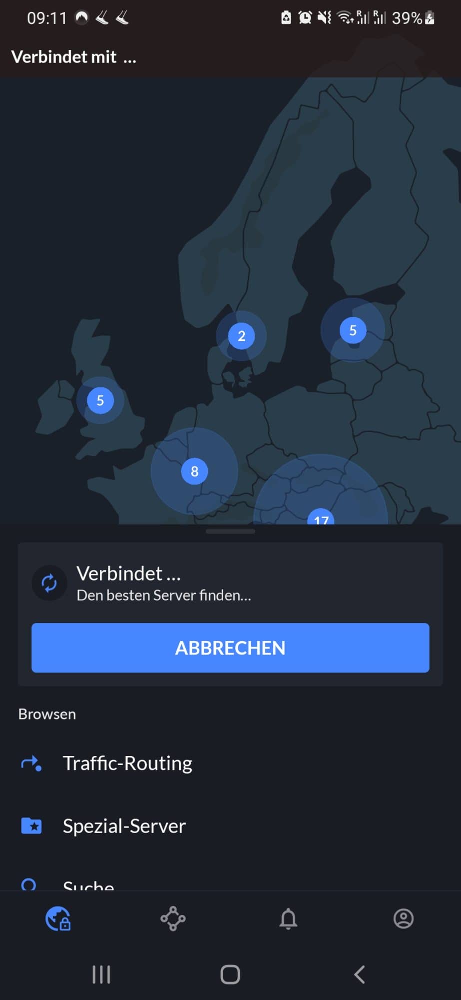 NordVPN verbindet android