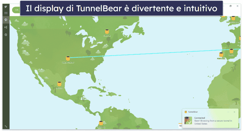 8 . TunnelBear — Buona VPN per principianto