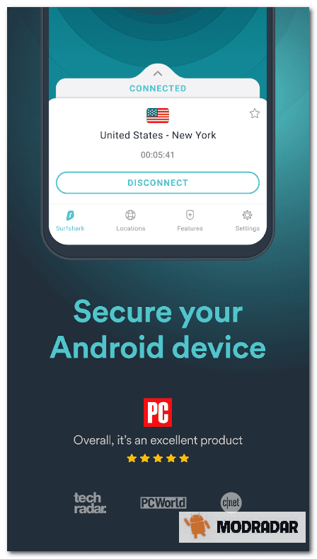 SurfShark VPN Mod v3.10.1 (Premium Unlocked)
