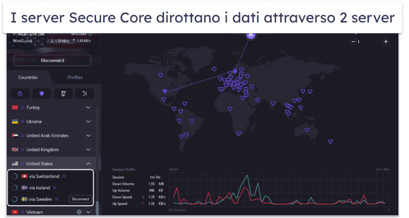 7. Proton VPN — Eccellenti funzioni di privacy  evelocità elevate