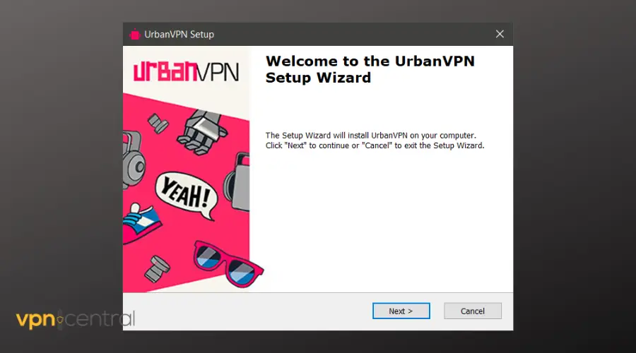 urban vpn install wizard