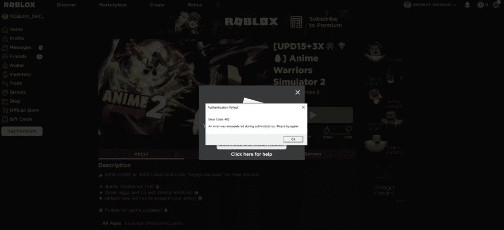 How To Fix Error Code 403 In Roblox