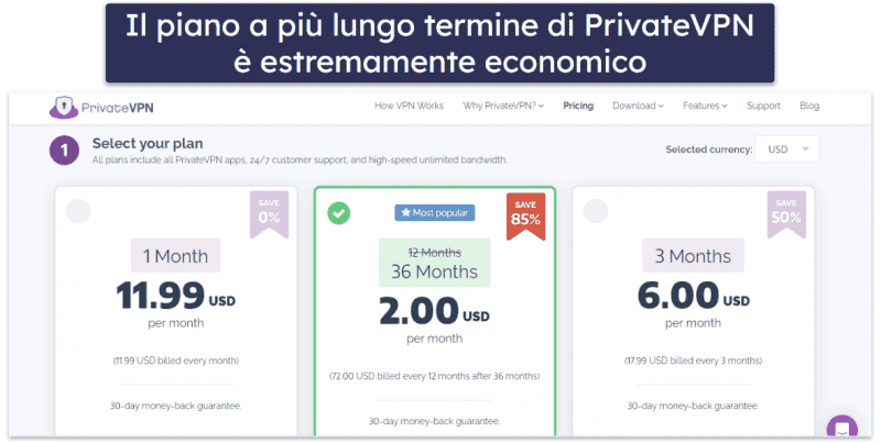 6 . privateVPN — Buona VPN per lo streaming