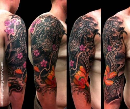 09 Japanese Dragon Tattoo Half Sleeve