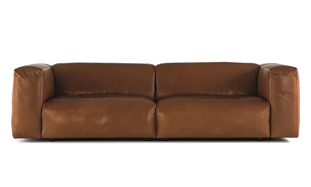 Stanzo Cloud Leather Sofa in Dark Brown Malaysia