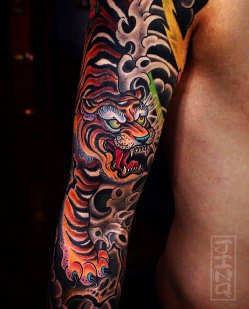 Japanese 3 4 Sleeve Tattoo