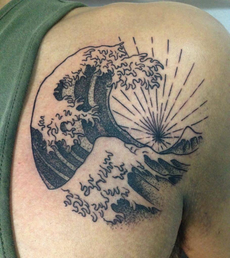 japanese wave tattoo