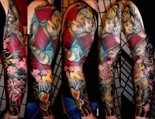 47 Japanese Warrior Tattoo Sleeve