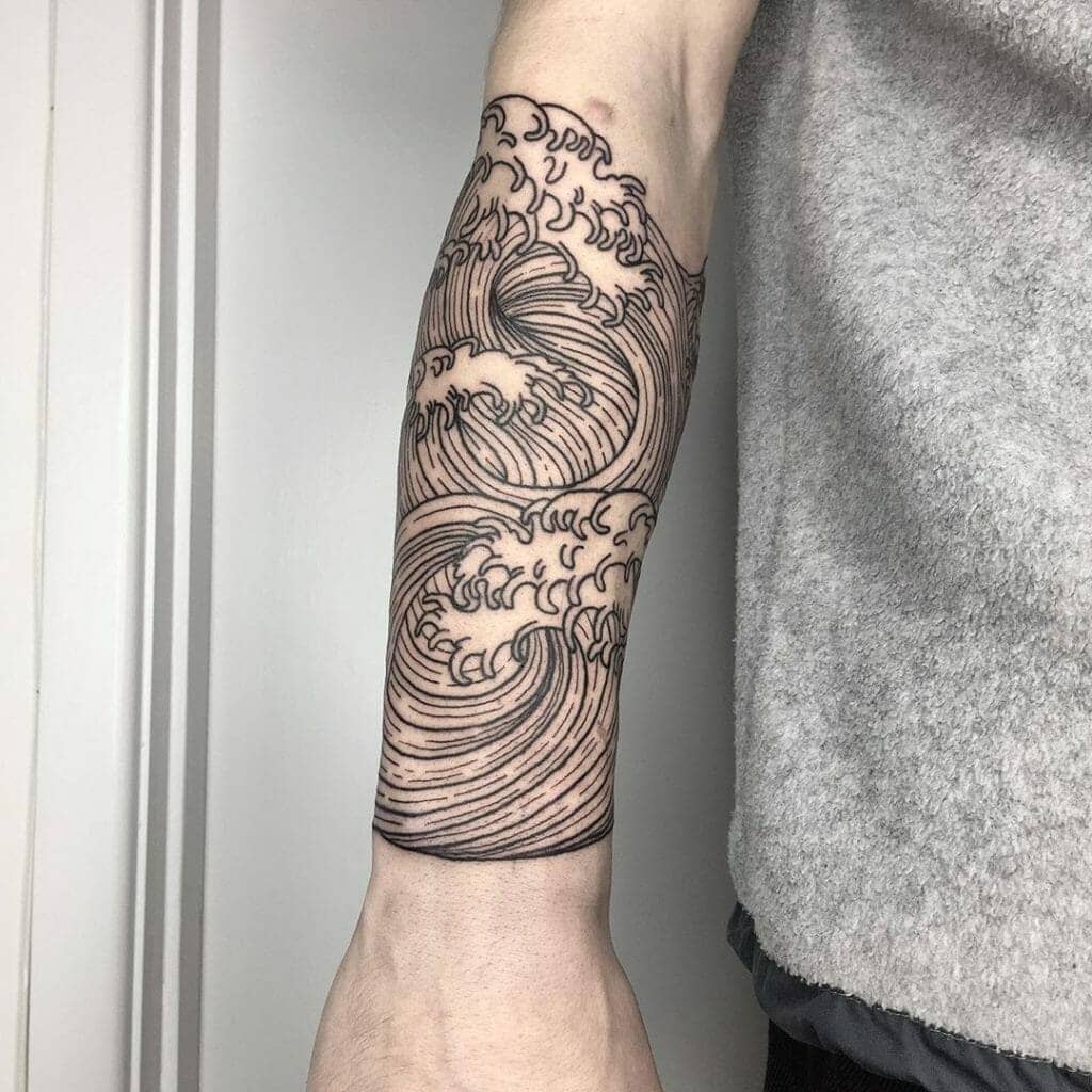 Japanese wave tattoo2