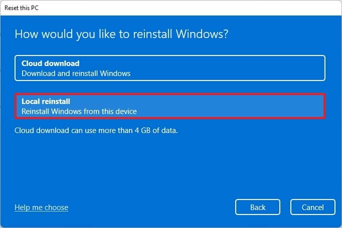 How to factory reset Windows 11 removing everything