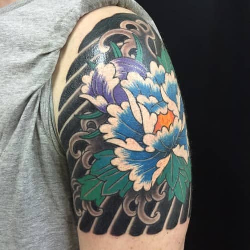 22 Japanese Quarter Sleeve Tattoo