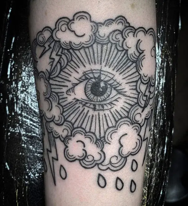 Eye Cloud tattoo 2