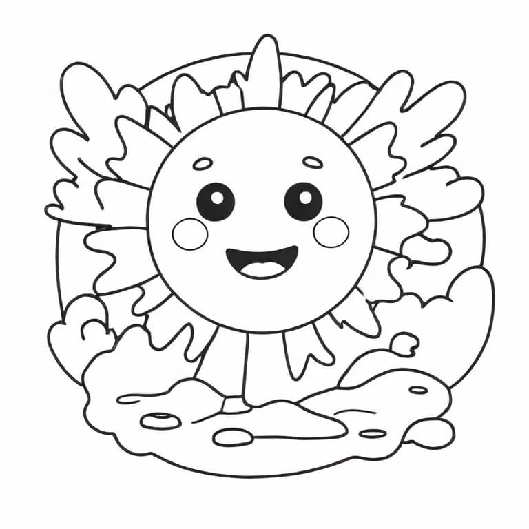 cartoon sun drawing